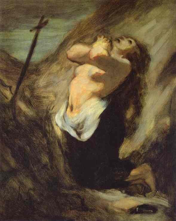 Unknown Artist Mary Magdalene in the Desert Honore Daumier